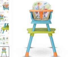 Multifunction 6-in-1 High Chair – Baby High, Booster, Dining Chair (Green & Blue)